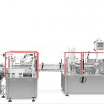 YG-N200型（單臺(tái)8頭）與8頭灌裝機(jī)+內(nèi)襯裝盒機(jī)連線