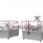YG-N200型（6頭二合一）與兩臺(tái)6頭灌裝機(jī)+內(nèi)襯裝盒機(jī)連線