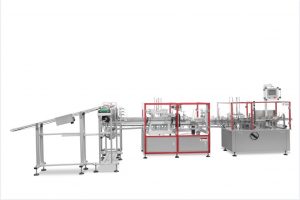 YG-N200型（6頭）與6頭灌裝機+內(nèi)襯裝盒機連線